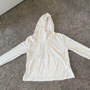 Columbia Light Weight White Hoodie Pullover